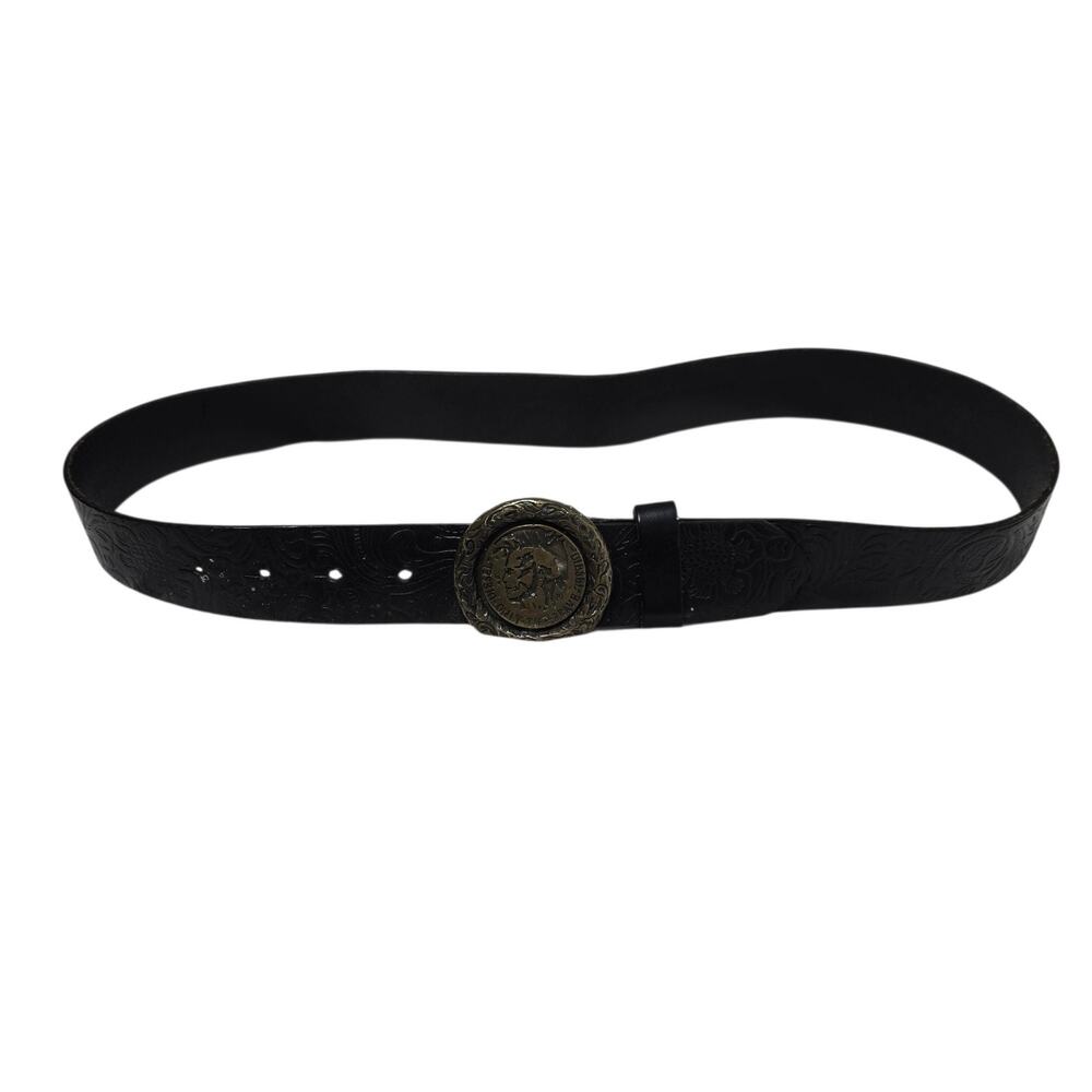 Diesel Leather Belt 34" Waist 40 1/2" Overall Black
